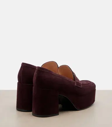 Gianvito Rossi Jenna suede platform penny loafers | Thumbnail 3 Gianvito Rossi Jenna suede platform penny loafers | Thumbnail 3