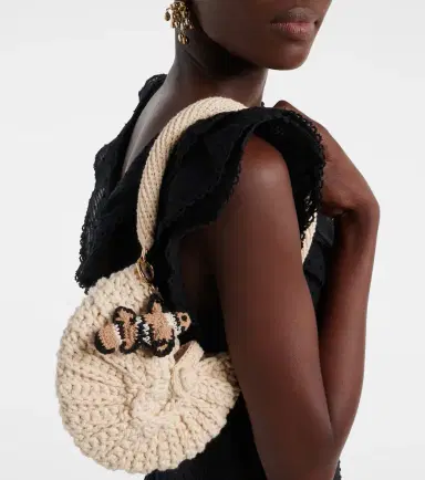Poupette St Barth Praia Small crochet shoulder bag | Thumbnail 4 Poupette St Barth Praia Small crochet shoulder bag | Thumbnail 4