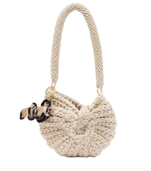 Poupette St Barth Praia Small crochet shoulder bag
