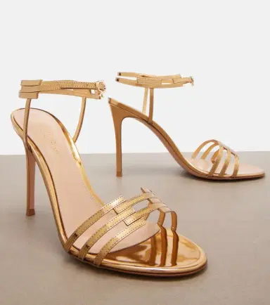 Gianvito Rossi Metallic leather slingback sandals | Thumbnail 3