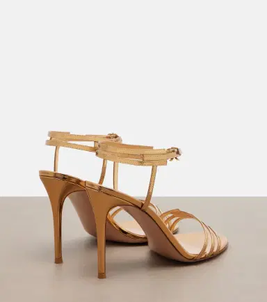 Gianvito Rossi Metallic leather slingback sandals | Thumbnail 4