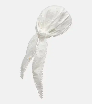 Poupette St Barth Aura embroidered cotton scarf | Thumbnail 2