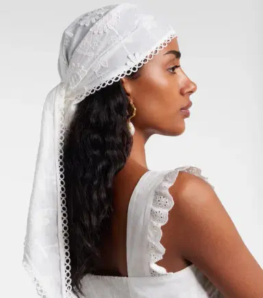 Poupette St Barth Aura embroidered cotton scarf | Thumbnail 4