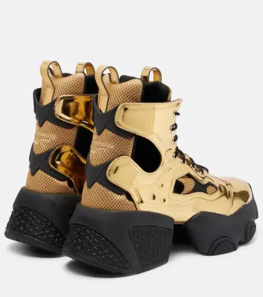 Noir Kei Ninomiya x Reebok metallic-effect cutout platform ankle boots | Thumbnail 3