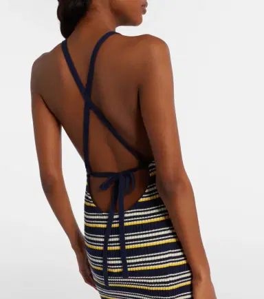 Miu Miu Striped cotton-blend minidress | Thumbnail 2
