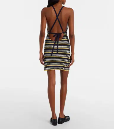 Miu Miu Striped cotton-blend minidress | Thumbnail 5