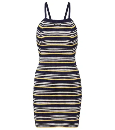 Miu Miu Striped cotton-blend minidress | Thumbnail 1