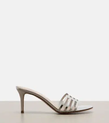 Gianvito Rossi Metallic leather mules | Thumbnail 2