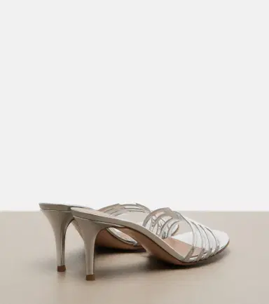 Gianvito Rossi Metallic leather mules | Thumbnail 4