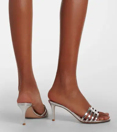 Gianvito Rossi Metallic leather mules | Thumbnail 5