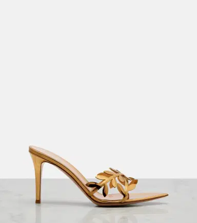 Gianvito Rossi Flavia mirrored leather mules | Thumbnail 4