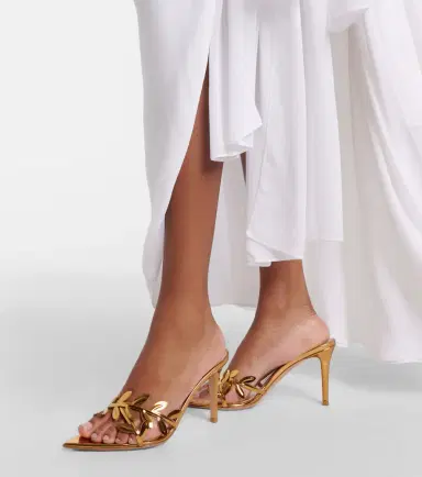 Gianvito Rossi Flavia mirrored leather mules | Thumbnail 6