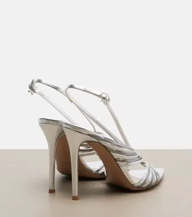 Gianvito Rossi Metallic leather slingback sandals | Thumbnail 2