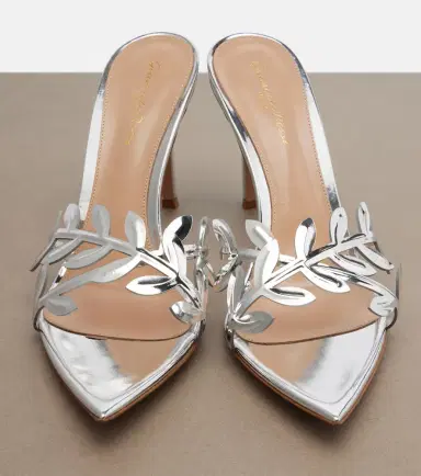 Gianvito Rossi Flavia metallic leather mules | Thumbnail 3