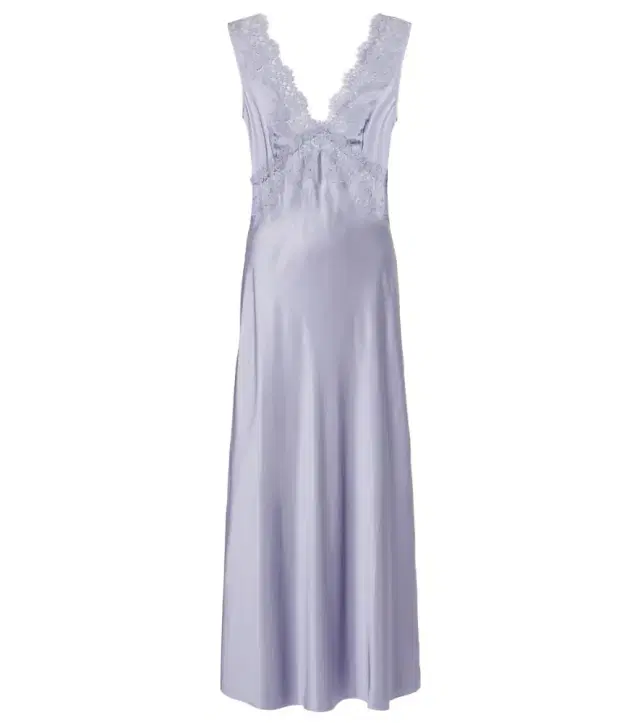Rixo Lysandra lace-trimmed satin maxi dress