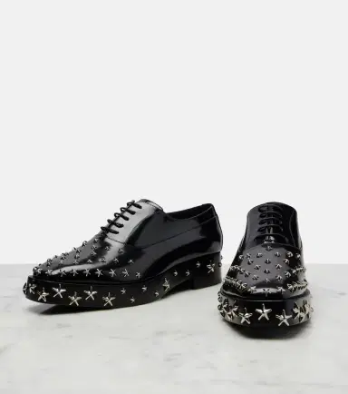 NOIR KEI NINOMIYA x Jimmy Choo embellished leather Oxford shoes | Thumbnail 3