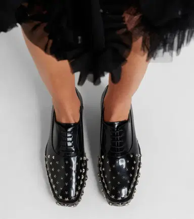 NOIR KEI NINOMIYA x Jimmy Choo embellished leather Oxford shoes | Thumbnail 6