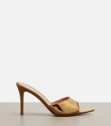 Gianvito Rossi Elle metallic leather mules | Thumbnail 4