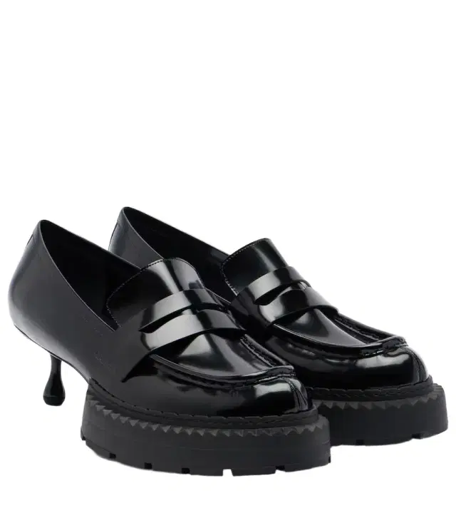 Noir Kei Ninomiya x Jimmy Choo leather loafer pumps