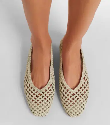 Le Monde Béryl Le Monde Béryl Regency woven leather ballet flats | Thumbnail 6