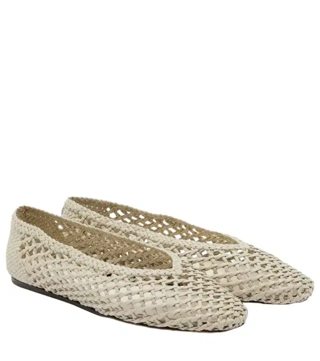 Le Monde Beryl Le Monde Béryl Regency woven leather ballet flats