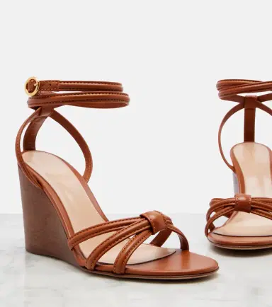 Gianvito Rossi Leather wedge sandals | Thumbnail 2