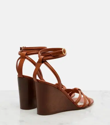 Gianvito Rossi Leather wedge sandals | Thumbnail 3
