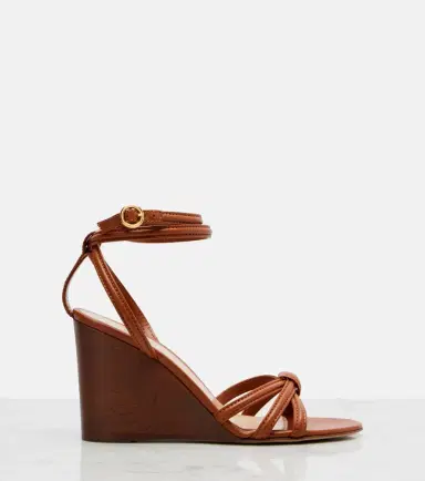 Gianvito Rossi Leather wedge sandals | Thumbnail 4
