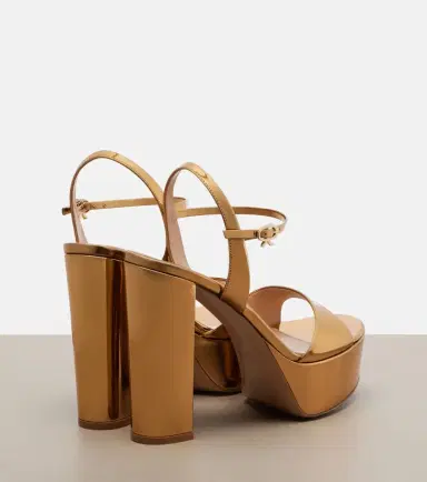 Gianvito Rossi Marlena metallic leather platform sandals | Thumbnail 3
