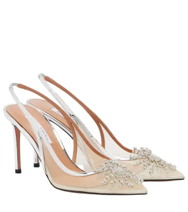Crystal Firework slingback pumps