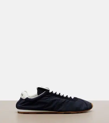 Miu Miu Plume suede-trimmed sneakers | Thumbnail 2 Miu Miu Plume suede-trimmed sneakers | Thumbnail 2