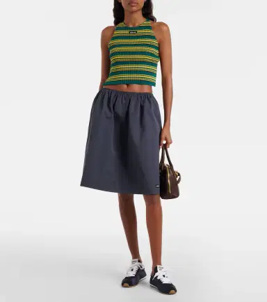 Miu Miu Plume suede-trimmed sneakers | Thumbnail 7 Miu Miu Plume suede-trimmed sneakers | Thumbnail 7