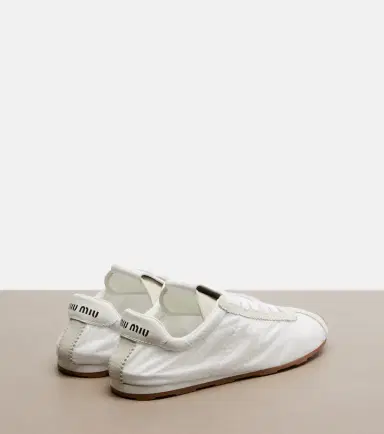 Miu Miu Plume suede-trimmed sneakers | Thumbnail 2