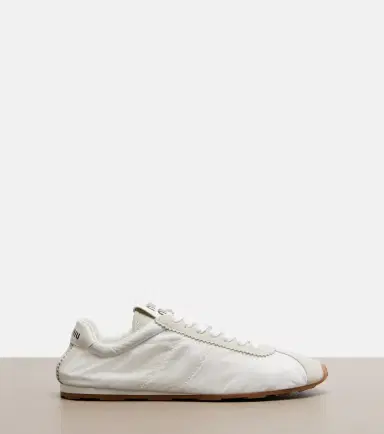 Miu Miu Plume suede-trimmed sneakers | Thumbnail 3