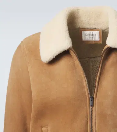 Saint Laurent Shearling-lined suede jacket | Thumbnail 2 Saint Laurent Shearling-lined suede jacket | Thumbnail 2
