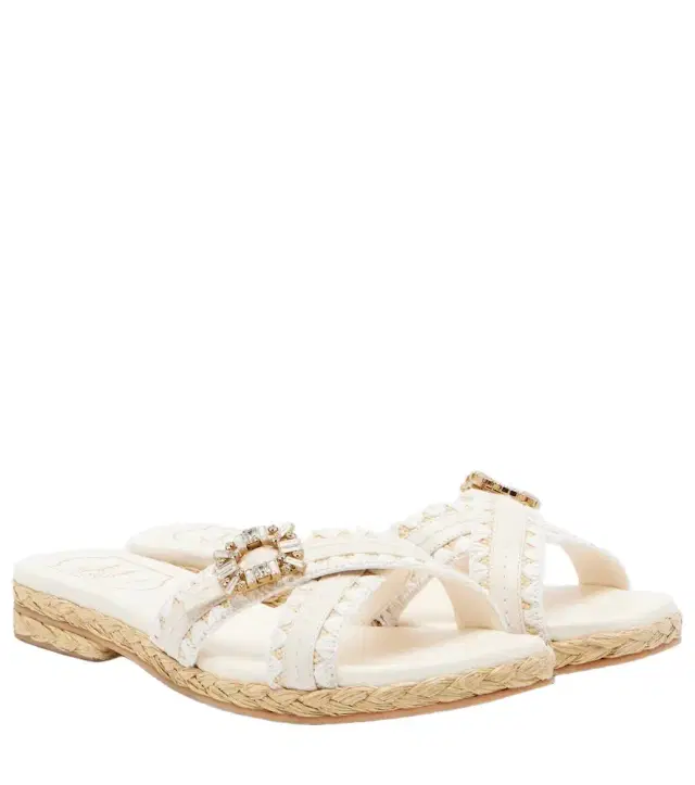 Roger Vivier Espa embellished leather mules