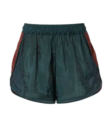 Saint Laurent Colorblocked taffeta shorts | Thumbnail 1 Saint Laurent Colorblocked taffeta shorts | Thumbnail 1