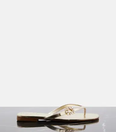 Roger Vivier Embellished metallic leather thong sandals | Thumbnail 3 Roger Vivier Embellished metallic leather thong sandals | Thumbnail 3