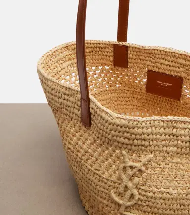 Saint Laurent Panier Small raffia bucket bag | Thumbnail 2