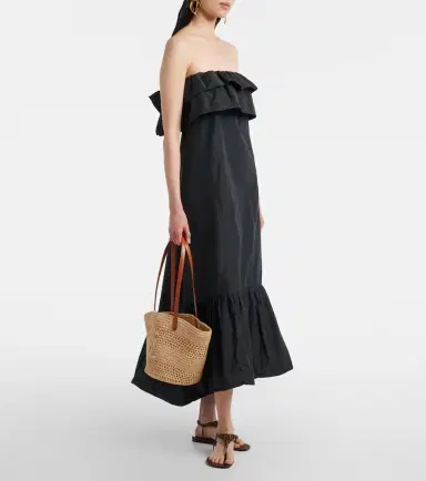 Saint Laurent Panier Small raffia bucket bag | Thumbnail 5