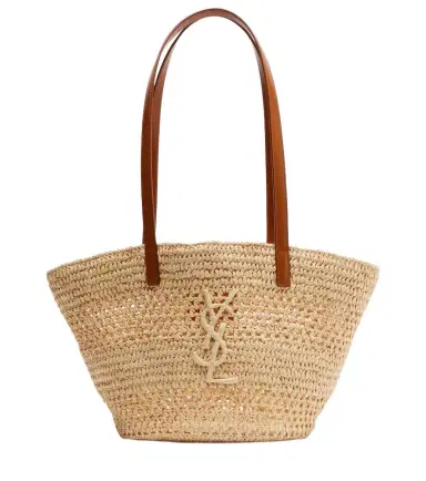 Saint Laurent Panier Small raffia bucket bag | Thumbnail 1