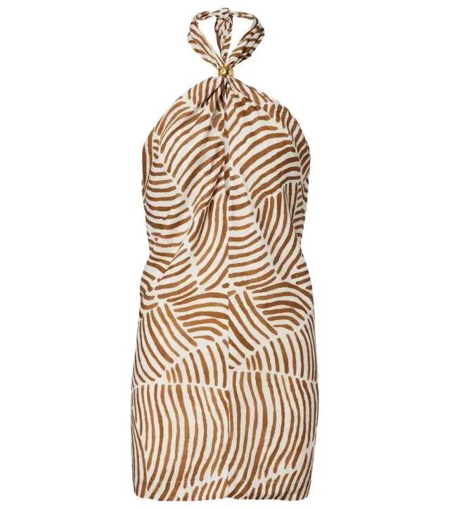 ViX Paula Hermanny Aster printed halterneck minidress