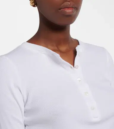 Nili Lotan Jordan ribbed-knit cotton Henley shirt | Thumbnail 6 Nili Lotan Jordan ribbed-knit cotton Henley shirt | Thumbnail 6