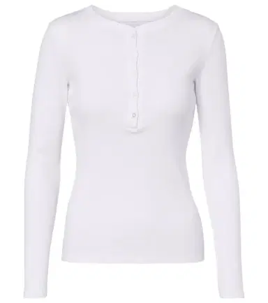 Nili Lotan Jordan ribbed-knit cotton Henley shirt | Thumbnail 1 Nili Lotan Jordan ribbed-knit cotton Henley shirt | Thumbnail 1
