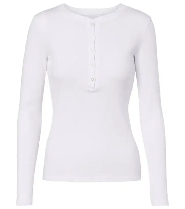 Nili Lotan Jordan ribbed-knit cotton Henley shirt