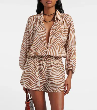 ViX Paula Hermanny Moana oversized printed cotton shirt | Thumbnail 2 ViX Paula Hermanny Moana oversized printed cotton shirt | Thumbnail 2