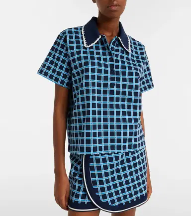 The Upside Clubhouse Dom checked cotton polo shirt | Thumbnail 3