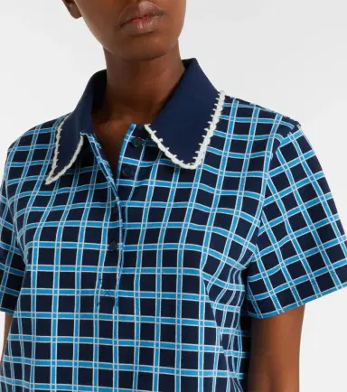 The Upside Clubhouse Dom checked cotton polo shirt | Thumbnail 4