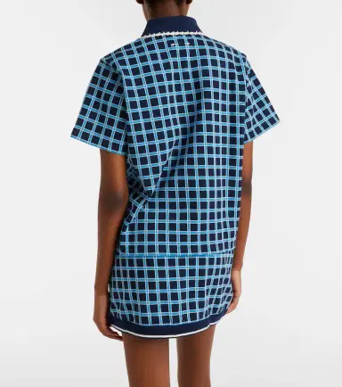 The Upside Clubhouse Dom checked cotton polo shirt | Thumbnail 5