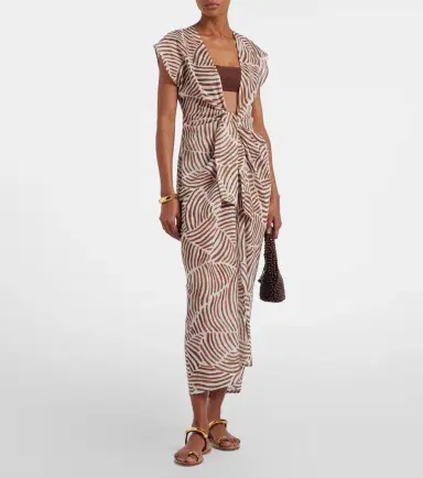 ViX Paula Hermanny Sasha printed cotton midi dress | Thumbnail 3
